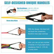 Resistance Bands Set with Handles - 5-Pack for Home Workouts