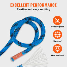 VEVOR Static Climbing Rope 125, 150, 200ft - 32KN Strength, Low Stretch