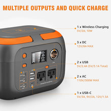 300W Solar Power Station - 260Wh Portable Battery for Outdoors
