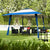 Costway 13'x13' Folding Gazebo Canopy Shelter Awning Tent Patio Garden Outdoor Companion Blue