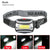 2-pack 5W 800LM 3-Mode Battery Operated COB Head Light LED Headlamp Flashlight for Camping Night Fishing