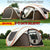 5-8 Person Instant Pop-Up Camping Tent Khaki Waterproof Automatic Family Shelter